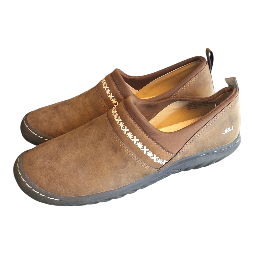 New JBU By Jambu Memory Foam Becca Brown Slip-On Loafers 8.5